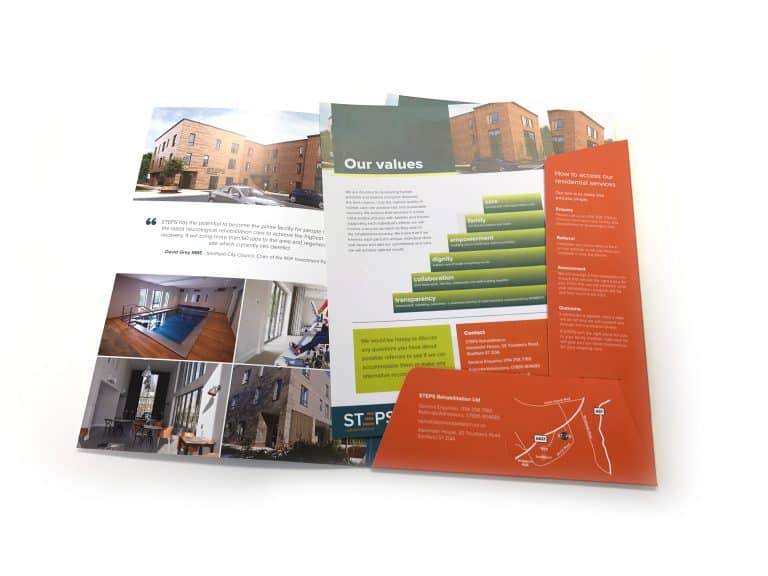 branded presentation folder with inserts